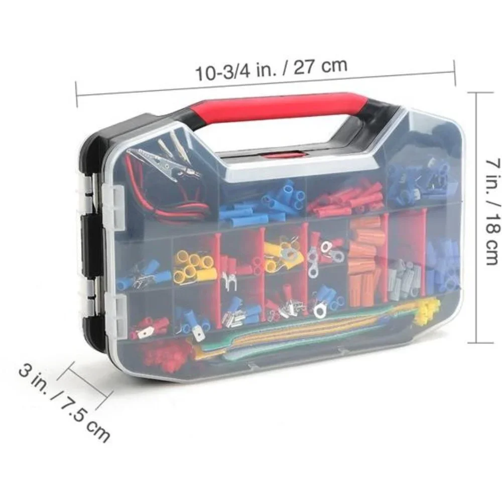 582-piece Crimp Terminals, Wire Connectors, Heat Shrink Tube, Electrical Repair